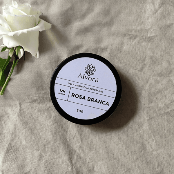 Vela Aromática Rosa Branca 50g - Imagem 2