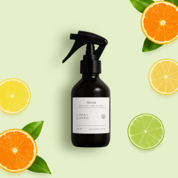 Spray de perfume para ambientes no aroma de lima limão