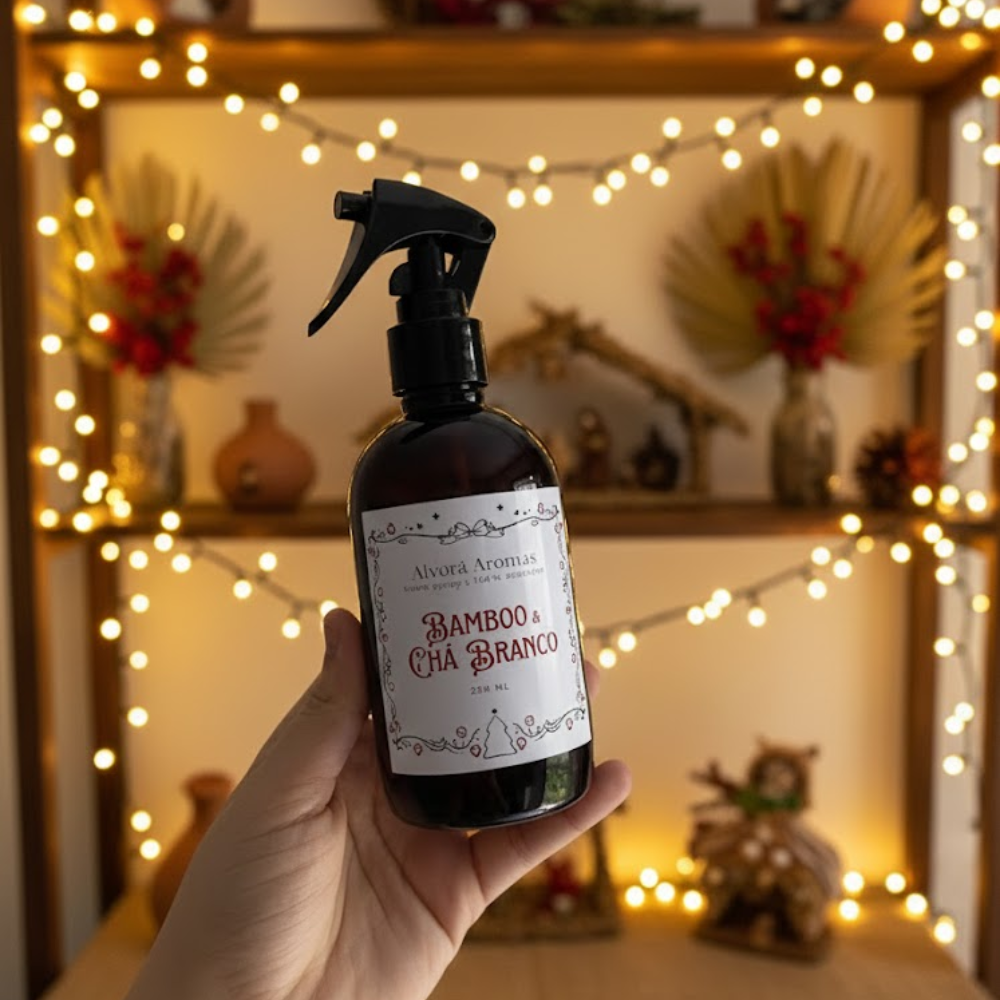 Home Bamboo e Chá Branco 200ml | Coleção de Natal