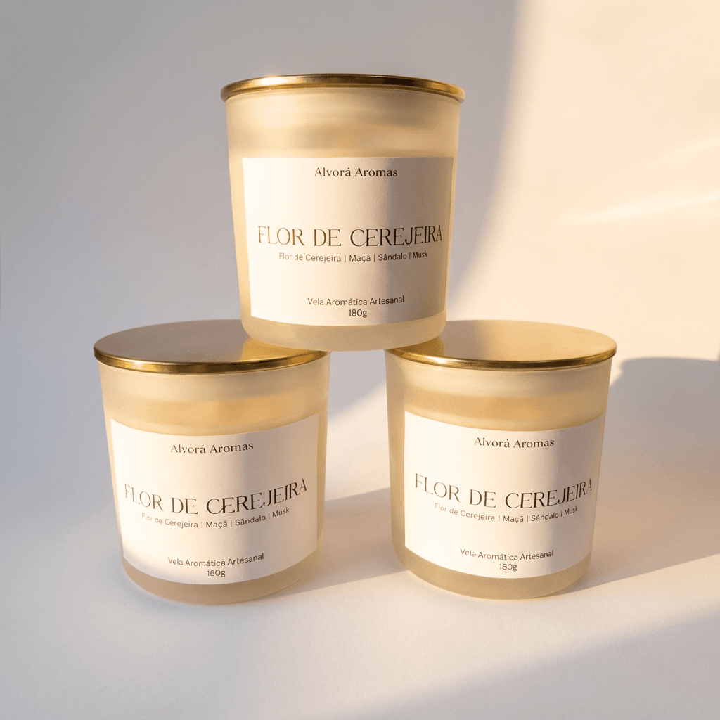 Vela Aromática Flor de Cerejeira - 180g - Imagem 2